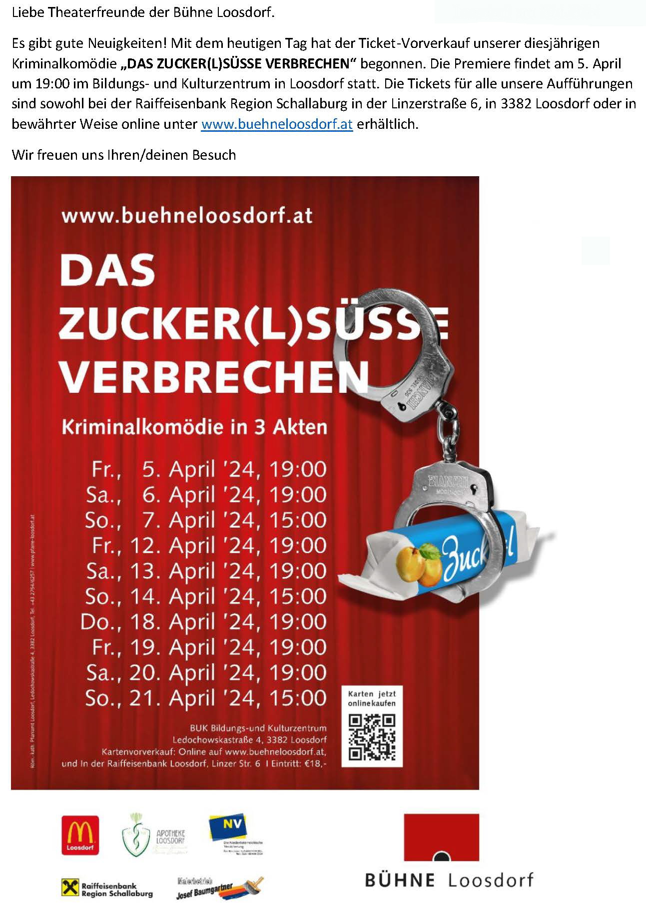 Loosdorf Ticketverkauf 20242
